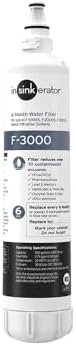 INSINKERATOR F-3000 Under Sink Water Filter Replacement Cartridge for INSINKERATOR Water Filtration System, PFOS/PFOA Filter