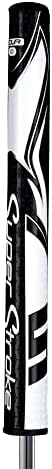 SuperStroke Zenergy Tour 1.0 Golf Putter Grip with No Taper Enhanced SPYNE Technology, New Multi-Zone Texturing, Black/White
