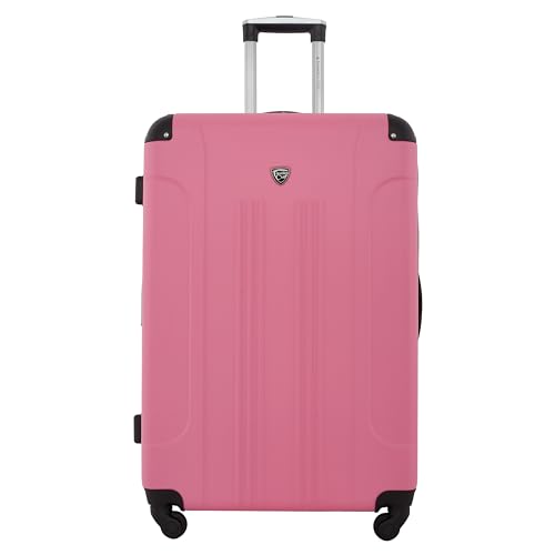 Travelers Club Chicago Hardside Expandable Spinner Luggage, Hot Pink, 5 Piece Set