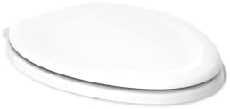 KOHLER Stonewood Quiet-Close Elongated Toilet Seat, Slow Close Design, Durable Wood, Easy Installation, Universal Fit, White Finish, K-20466-0