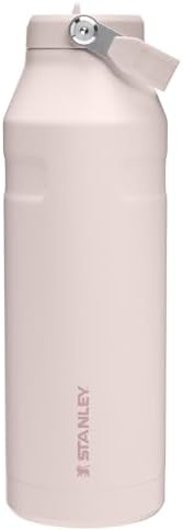 Stanley IceFlow Flip Straw 2.0 Water Bottle 50 oz | Built-In Straw with Larger Opening | Lightweight and Leak Resistant | Insulated Stainless Steel | BPA-Free | Rose Quartz
