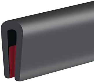 Rubber Edge Trim, Self-Adhesive Rubber Edge Trim, Edge Protector for Sheet Metal, EPDM Material, Fit 1/16"(1.6mm), Length 20Ft, Black Color,