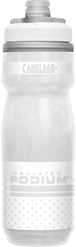 CamelBak Podium Chill Insulated Bike Water Bottle - Easy Squeeze Bottle - Fits Most Bike Cages - 21oz, Reflective Ghost