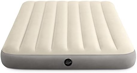 Intex 64102E Dura-Beam Standard Single-High Air Mattress: Fiber-Tech – Full Size – 10in Bed Height – 600lb Weight Capacity – Pump Sold Separately