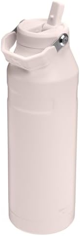Stanley IceFlow Flip Straw 2.0 Water Bottle 50 oz | Built-In Straw with Larger Opening | Lightweight and Leak Resistant | Insulated Stainless Steel | BPA-Free | Rose Quartz