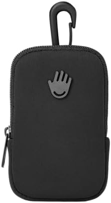Touchette Zippered Pouch, Attachable Fashion Accessory with Snap Hook for Touchland Hand Sanitizer 1FL OZ., Black