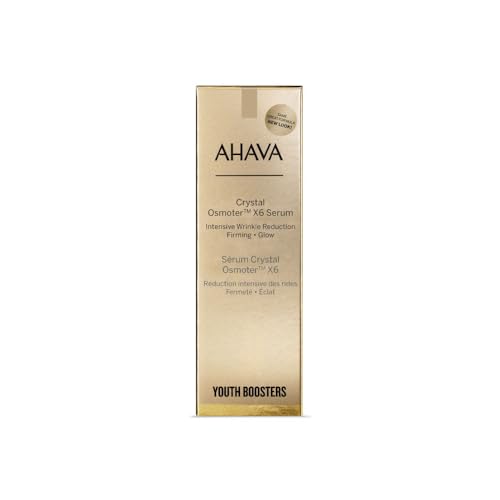 AHAVA Crystal Osmoter X6 Serum - Revolutionary Youth Booster & Intense Wrinkle Reduction, Enhances Youthful Glow & Firming, Enriched with Exclusive Blend of Dead Sea Osmoter & Jojoba Oil, 1 Fl.Oz