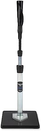 Tanner Tee The Original Batting Tee – Adjustable Pro Hitting Tee for Baseball & Softball, Steel Shaft, Composite Base, Hand-Rolled Rubber Top, 26"-43" Height