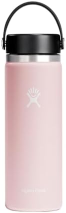 Hydro Flask Wide Mouth vacuum insulated stainless steel water bottle with leakproof closeable lid for cold water drinks, sports, travel, car and school