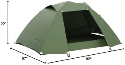 Clostnature Polaris Lightweight Backpacking Tent - 1/1.5/2/3/4/6 Person Ultralight Waterproof Camping Tent, 3 Season Large Size Easy Setup Tent for Family, Outdoor, Hiking and Mountaineering