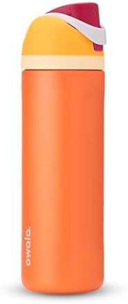 FreeSip Insulated Stainless Steel Water Bottle with Straw for Sports, Travel, and School BPA-Free Sports Water Bottle, 24 oz, Citrus Crush