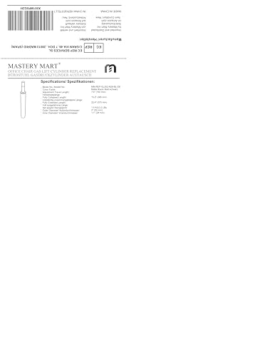 14 Inches-22 Inches Extra Long Gas Lift Cylinder Replacement, 8" Stroke, Hydraulic Pneumatic Shock Piston, Heavy Duty 1000lbs, Universal Fit For Drafting Chairs Bar Stools, Class 4, Black