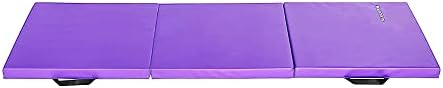 BalanceFrom Folding Gymnastics Mat Home Gym Floor Tumbling Equipment, Multicolor