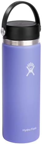 Hydro Flask Wide Mouth vacuum insulated stainless steel water bottle with leakproof closeable lid for cold water drinks, sports, travel, car and school