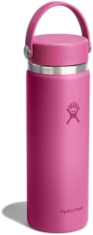 Hydro Flask Wide Mouth vacuum insulated stainless steel water bottle with leakproof closeable lid for cold water drinks, sports, travel, car and school