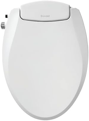 Brondell Bidet Toilet Seat Non-Electric Swash Ecoseat, Fits Elongated Toilets, White - Dual Nozzle System, Ambient Water Temperature - Bidet with Easy Installation