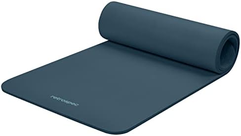 Retrospec Solana Yoga Mat 1/2" Thick w/Nylon Strap for Men & Women - Non Slip Exercise Mat for Yoga, Pilates, Stretching, Floor & Fitness Workouts