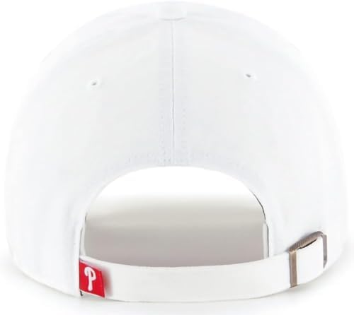 47 MLB White Team Color Primary Logo Clean Up Adjustable Strap Hat Cap, Adult One Size Fits All