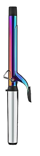 BaBylissPRO Nano Titanium 1 inch Curling Iron with Extended Barrel, Professional Spring Hair Curler for Medium to Longer Hair Types, Iridescent