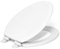 KOHLER Stonewood Quiet-Close Elongated Toilet Seat, Slow Close Design, Durable Wood, Easy Installation, Universal Fit, White Finish, K-20466-0