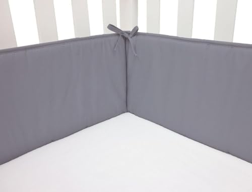 Breathable and Soft 4 in 1 Cushion, Four-Piece Thickened Anti-Collision Pad for Side (White) (Gray)