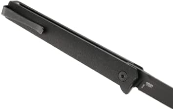 CRKT CEO Blackout EDC Folding Pocket Knife: Gentleman's Knife, Everyday Carry, Liner Lock, Glass Reinforced Nylon Handle, Deep Carry Pocket Clip 7097k