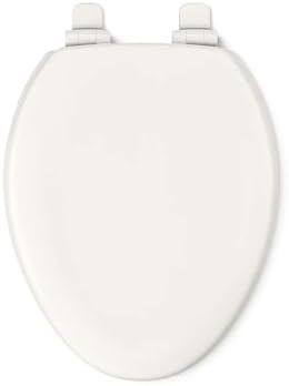 KOHLER Stonewood Quiet-Close Elongated Toilet Seat, Slow Close Design, Durable Wood, Easy Installation, Universal Fit, Biscuit, K-20466-96