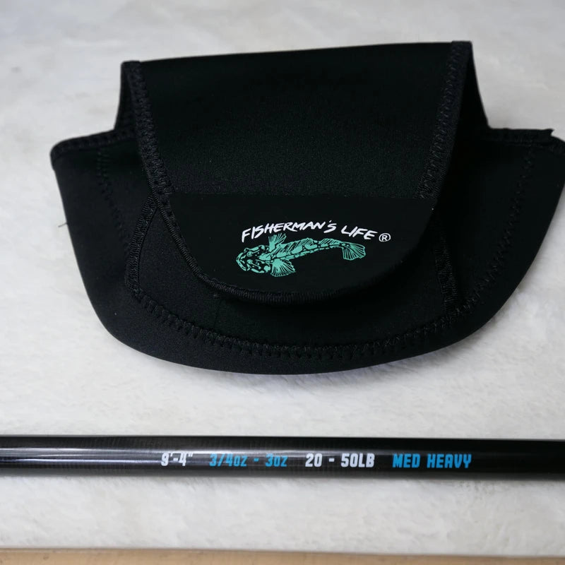 Fisherman's Life No Excuses Travel Rod with Protective case Travel Friendly Reel Protector Fish Anywhere Anytime (9 ft 4 inch)