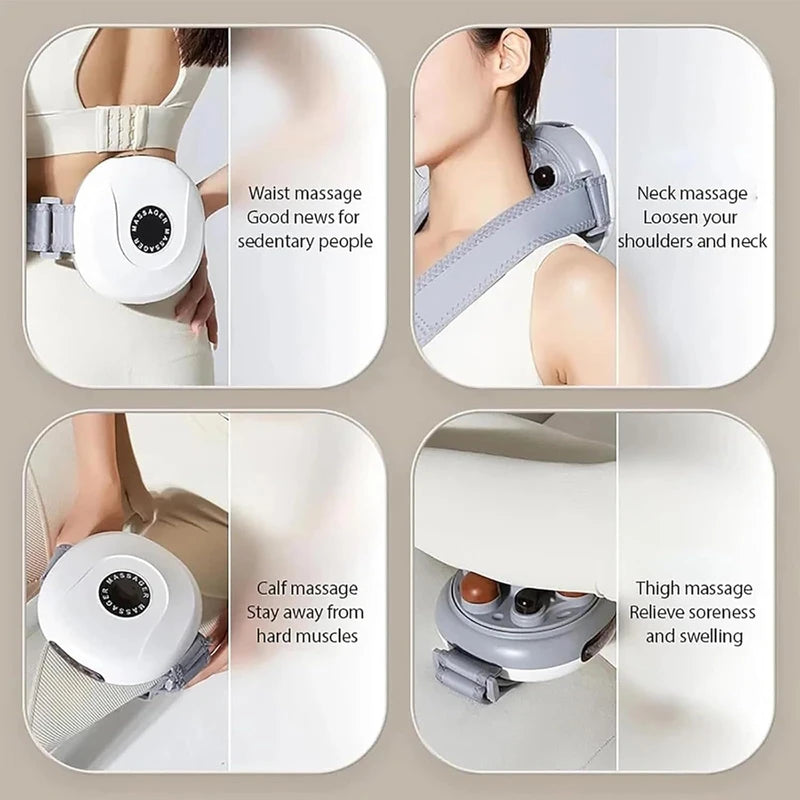 Cordless Stomach Massager, Electric Abdominal Massager with 3 Levels Intensity Adjustable, Clockwise/Counterclockwise Kneading, 10 Minute Automatically Shut Down, for Discomfort, Promote Metabolism