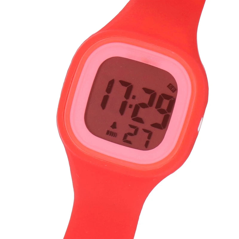 Children Digital Watch Alarm 50M Waterproof Shockproof Drop Resistant Child Digital Sport Outdoor Watch for Daily Use Red