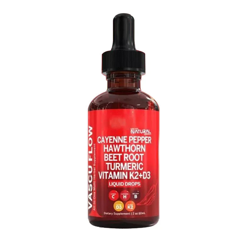 Pepper Supplement Liquid Drops + Hawthorn Berry, Vitamin D3 K2 Organic