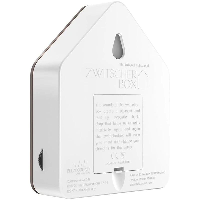 Relaxound Zwitscherbox Wood The Original Solid Wood Front Bamboo Bird Singing Natural Sounds Forest Atmosphere Soundbox