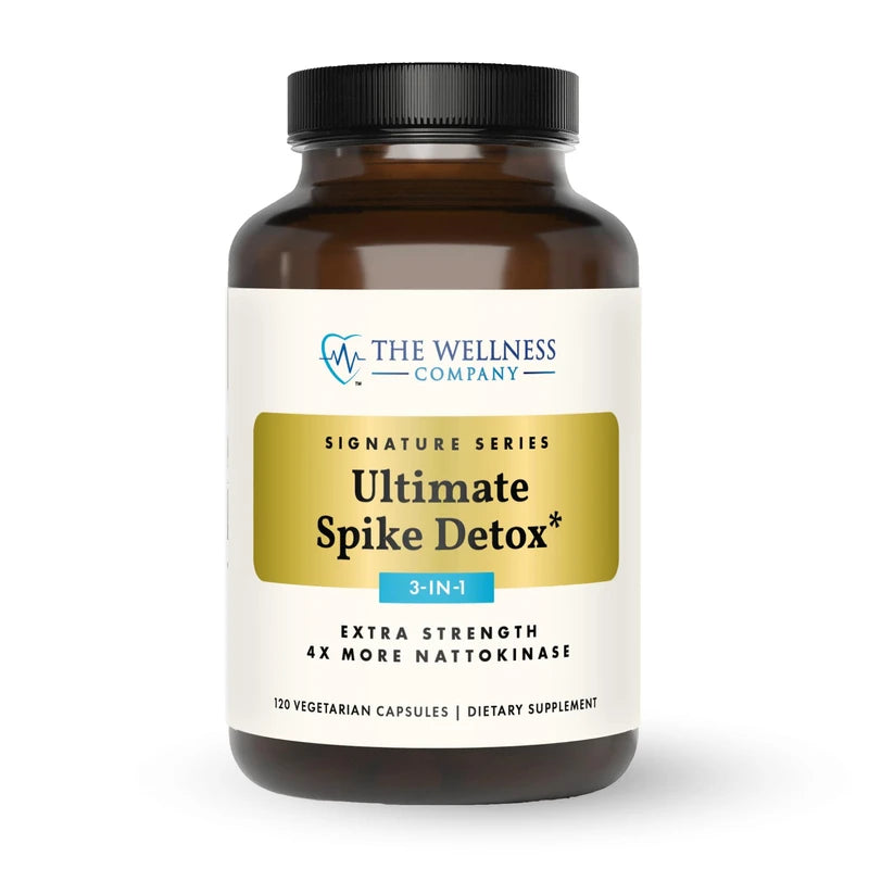 The Wellness Company The Wellness Company Ultimate Spike Detox | 120 Capsules | 3-in-1 Formula with Nattokinase, Bromelain, and Curcumin | Non-GMO, Gluten-Free | Supports Cellular Defense and Detoxification