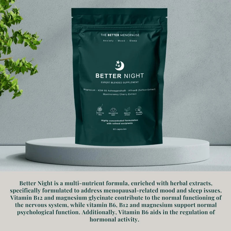 Better Night, All-in-one Blend of Powerful Adaptogens, Vitamins, and Minerals to Help Improve Mood, Calm The Nervous System and Relax The Body for a Better Night's Sleep, 60 Capsules