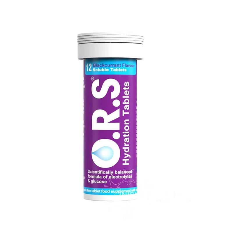 ORS Oral Rehydration Salts O.R.S. Rehydration Salts (ORS) Blackcurrant Flavour 12 Pack