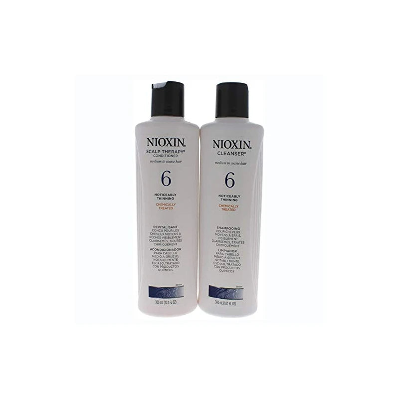 Nioxin Unisex System 6 Cleanser and Scalp Therapy Conditioner Duo, 10.1 Ounce