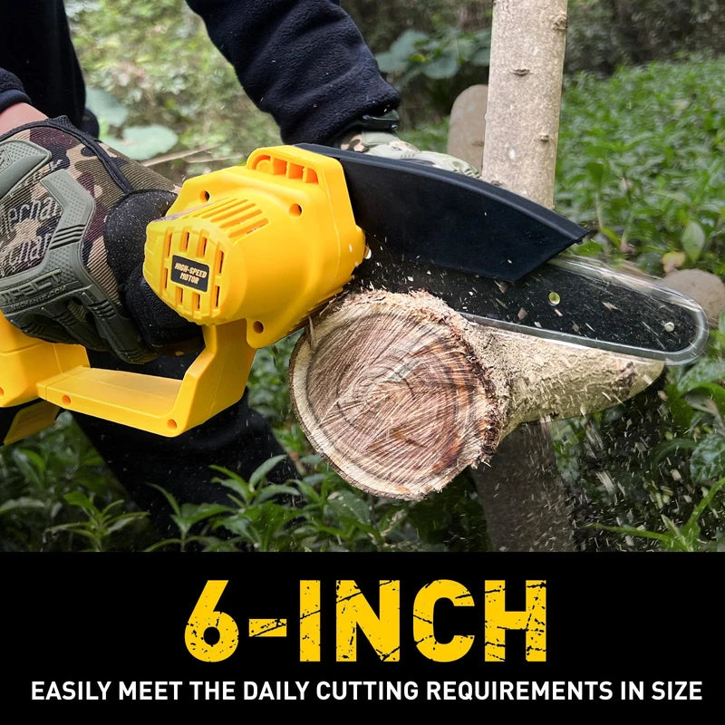 Mini Chainsaw compatible with Dewalt 20V Battery(Battery NOT Included),Cordless Pruning with Security Lock & Replacement Chain, Battery Powered Mini Chainsaw for Tree Trimming