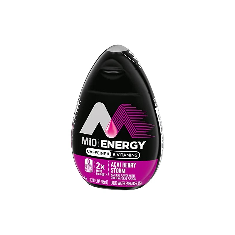 MiO Energy Acai Berry Storm Naturally Flavored Liquid Water Enhancer, 3.24 Fl Oz (Pack of 8)