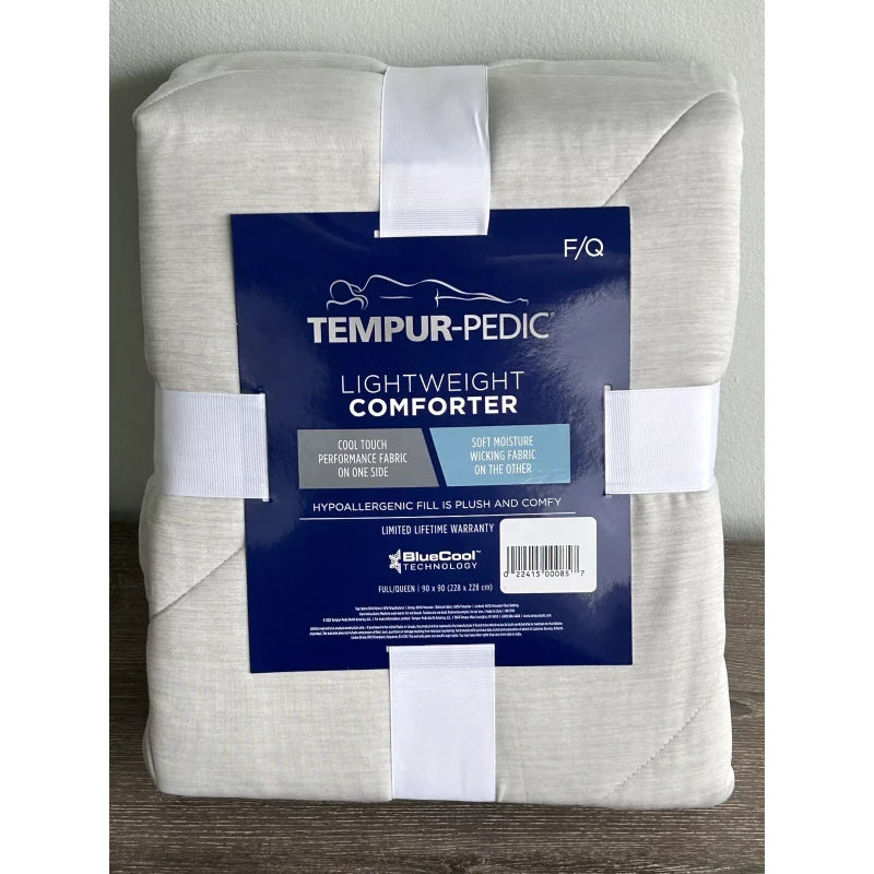 Tempur-Pedic One Tempur-Pedic Lightweight Comforter Blanket FULL/QUEEN Gray New!