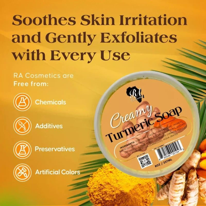 RA Cosmetics - Creamy Turmeric Soap -16oz