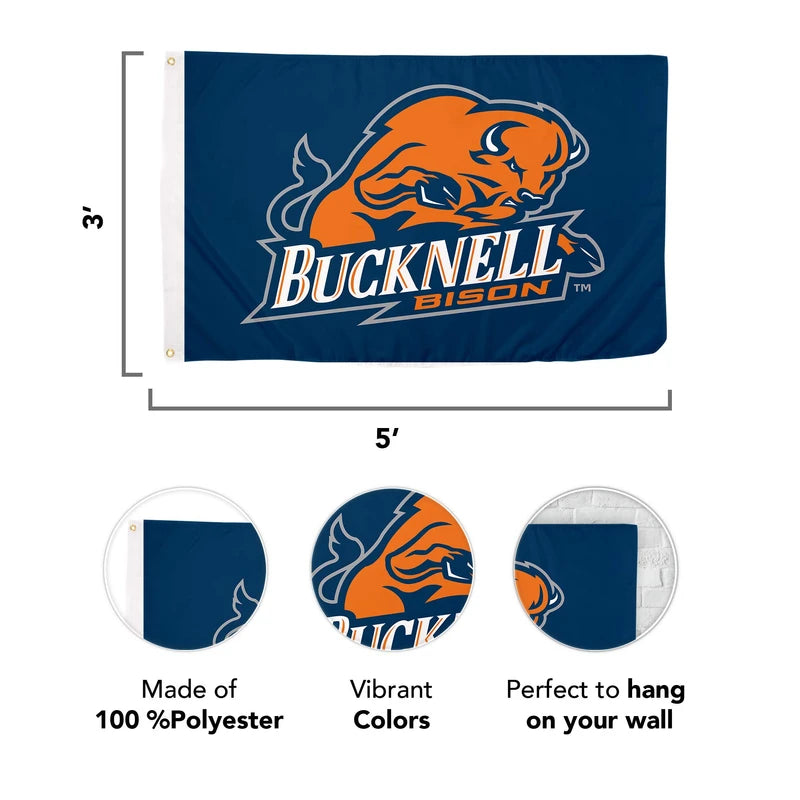Desert Cactus Bucknell University Flag Bison Banners 100% Polyester Indoor Outdoor 3x5 feet Flags (Style 1)