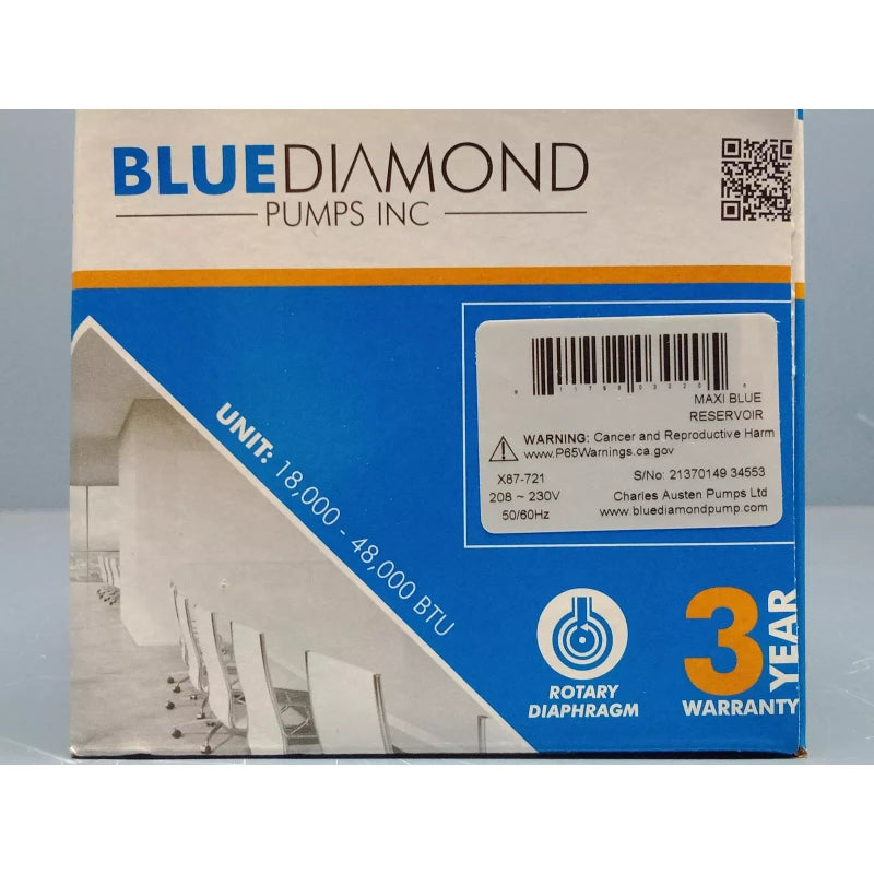 Blue Diamond Pumps X87-721 MaxiBlue and Reservoir 208-230V 3.7 GPH