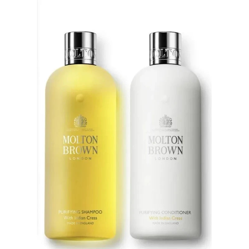 Molton Brown Purifying shampoo Indian Cress & Conditioner Set Of 2 New 10oz