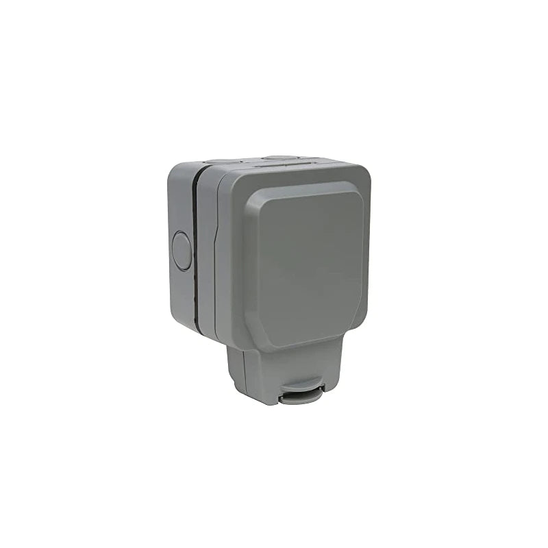 Lieber Silk White 1 Gang Outdoor Dimmer Switch IP66 Trailing/Leading Edge with Enkin Technology 150W LED (300w Halogen/Incandescent) | Weatherproof, Stormproof, Dirt and Rubble Free, Durable