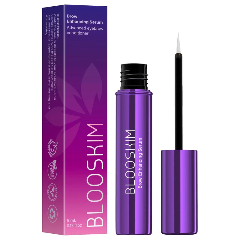 Blooskim Eyebrow Growth Serum for Women & Men – Natural Brow Enhancing Serum to Grow Thicker, Fuller Brows Fast – Nourishing Eyebrow Hair Growth - 0.17 fl oz