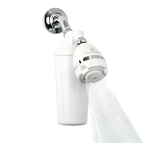 Aquasana Shower Filter | Dermatologist-recommended for softer, healthier skin & hair | Proven to reduce 90% of chlorine for 6 months | High pressure | Includes shower head | AQ-4100