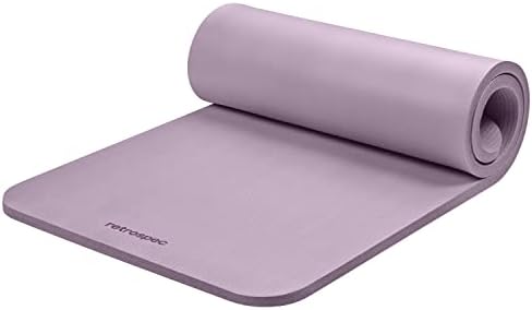 Retrospec Solana Yoga Mat 1" Thick With Nylon Carry Strap for Men & Women - Non Slip Exercise Mat for Home Yoga, Pilates, Stretching, Floor & Fitness Workouts