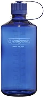 Nalgene Sustain Tritan BPA-Free Water Bottle Made with Material Derived from 50% Plastic Waste (using ISCC certified mass balance), 32 OZ, Narrow Mouth, Denim