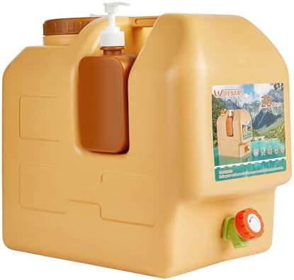 Water Container Water Jug with Spigot with (3.2-5) Gallons Portable No Leakage for Camping,Vehicle, Car, Hiking, Hurricane Supplies RV