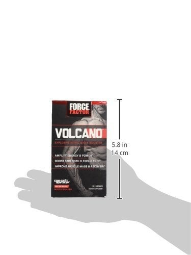 Force Factor Volcano Pre Workout Nitric Oxide Booster Supplement for Men with Creatine and L-Citrulline to Boost and Energy, Help Build Muscle, Better Pump and Workout, 120 Capsules